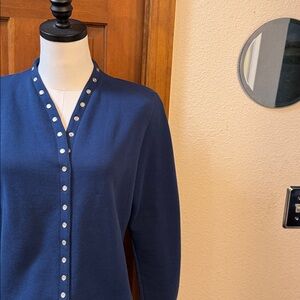 Agnès B. Blue Cardigan Sweater Size L